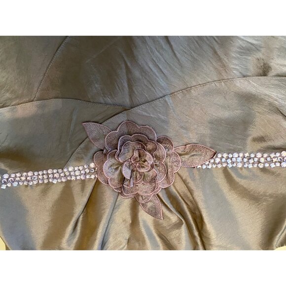 Alex Evenings Formal Midi Dress Tiered Cap Sleeve Lavender Size 14 - Picture 5 of 11